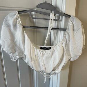 White crop top, size medium